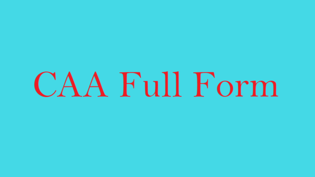 CAA Full Form