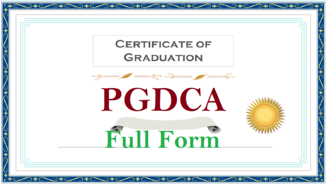 PGDCA Full Form