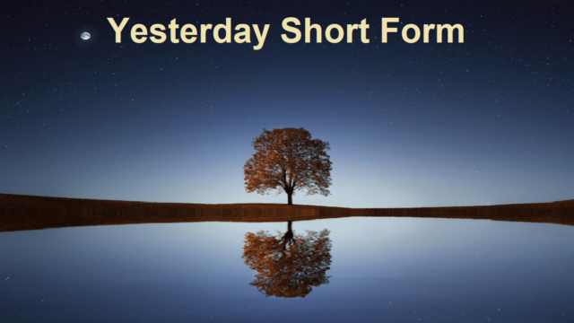 Yesterday Short Form Full Form Short Form